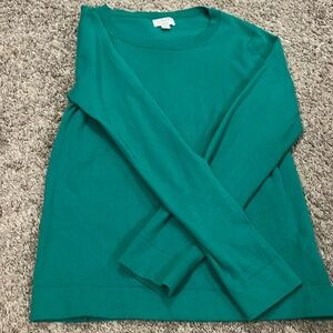 Jcrew green teddie sweater new without tags